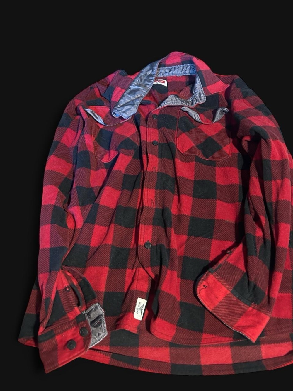 Wrangler Red & Black Plaid Shirt Jacket